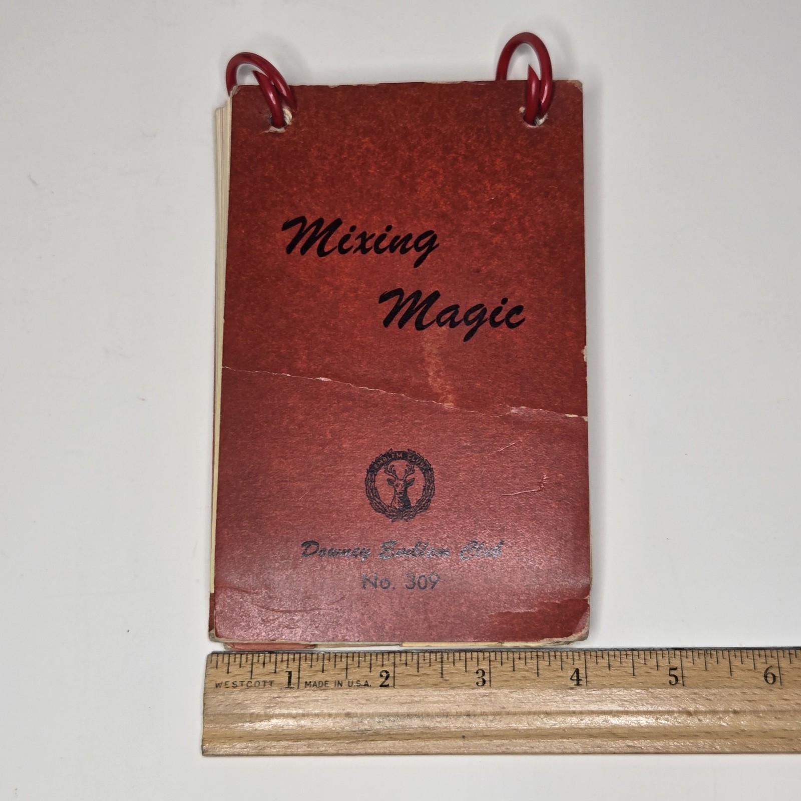 Mixing Magic Recipe Booklet – Downey Emblem Club No. 309 – Vintage – Ring Bound