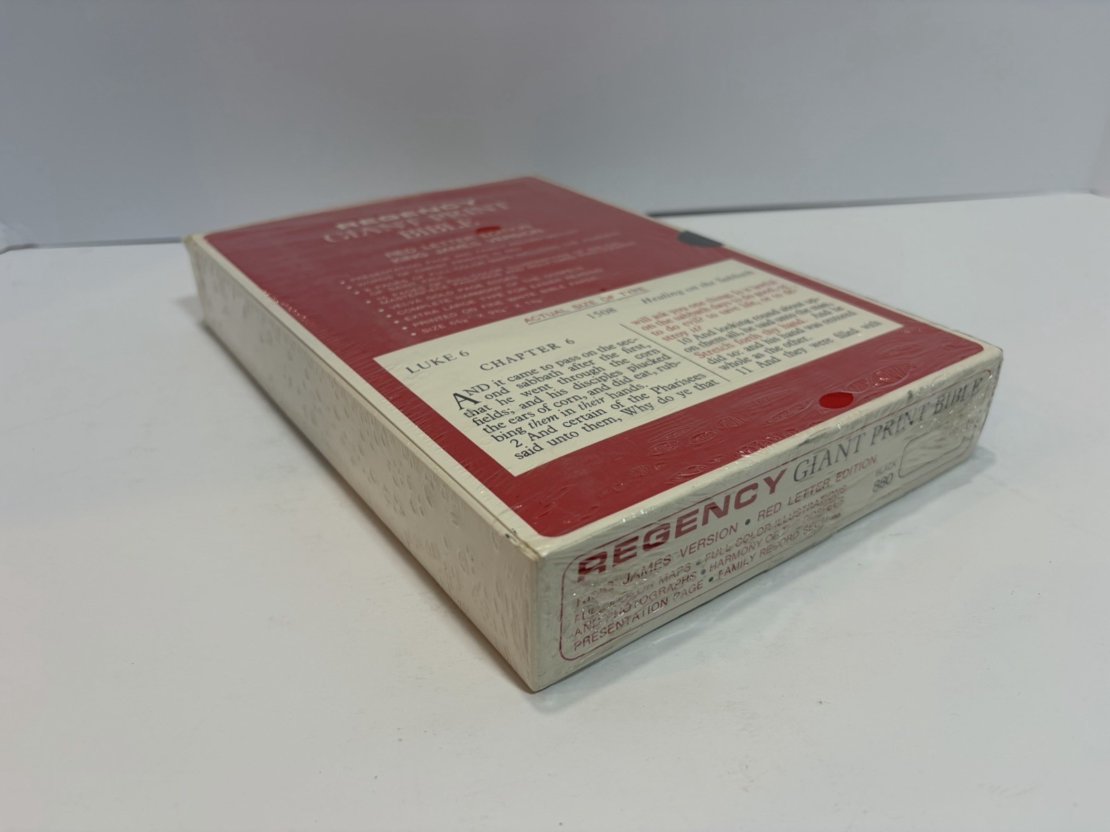 Vntg KJV Giant Print Bible Red Letter Regency 880 Sealed New Black Thomas Nelson