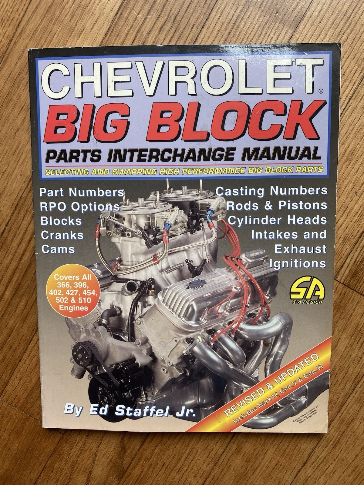 Cheverolet Big Block Parts Interchange Manual – Cartech – S.A.Design -Ed Staffel