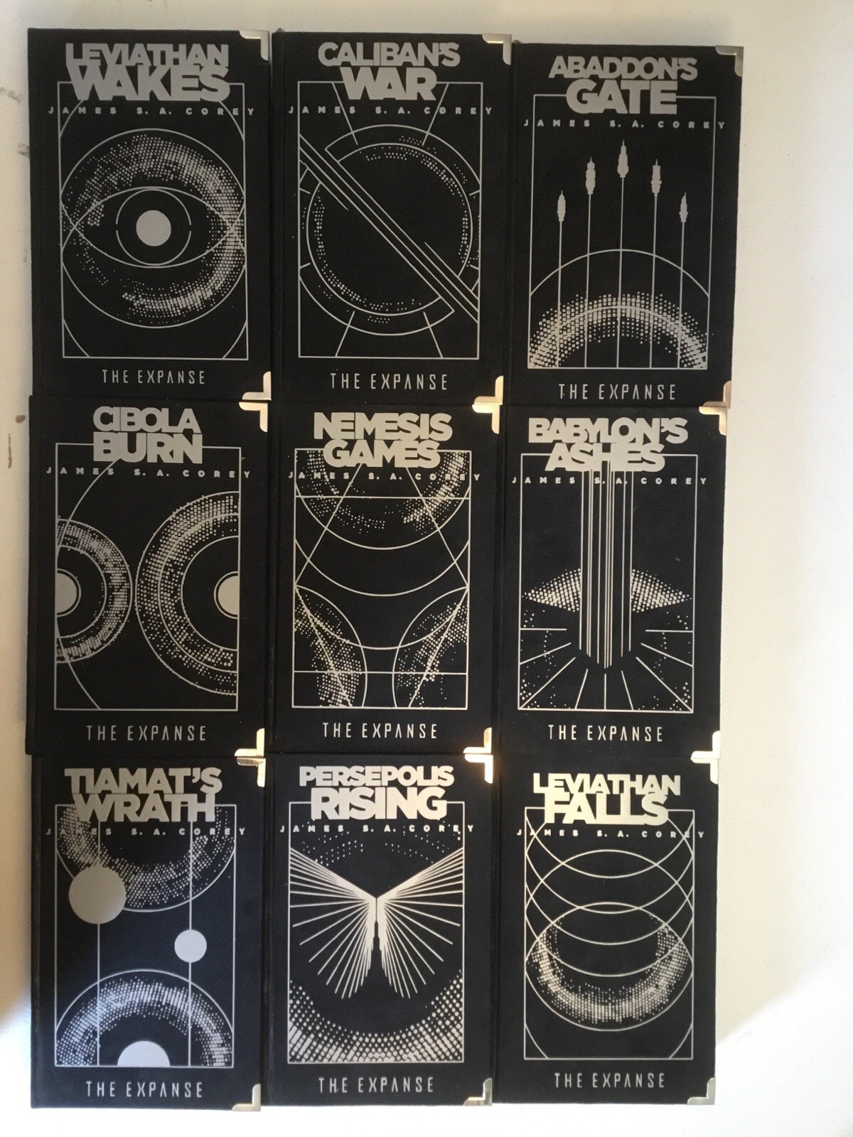 The Complete Expanse, James S. A. Corey, Special Edition, Custom Bound in Suede