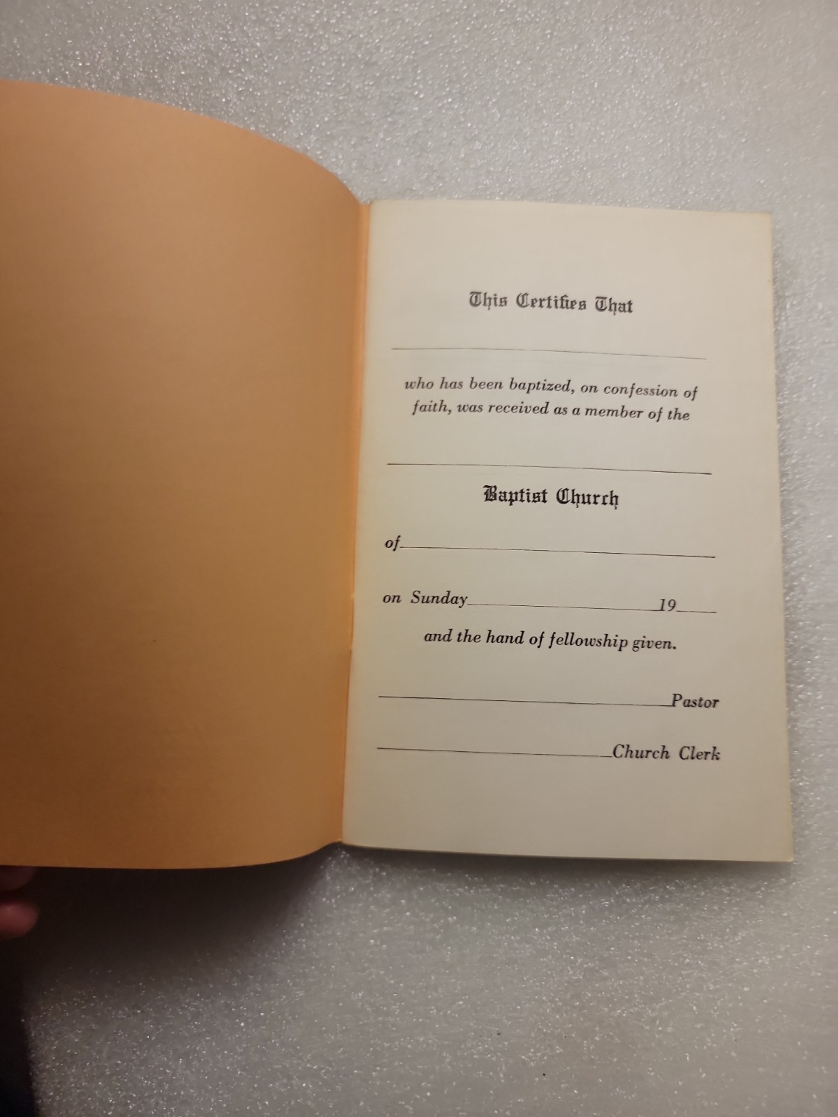 RARE FIND! EXCELLENT CONDITION! New Baptist Church Manual: The Judson Press.