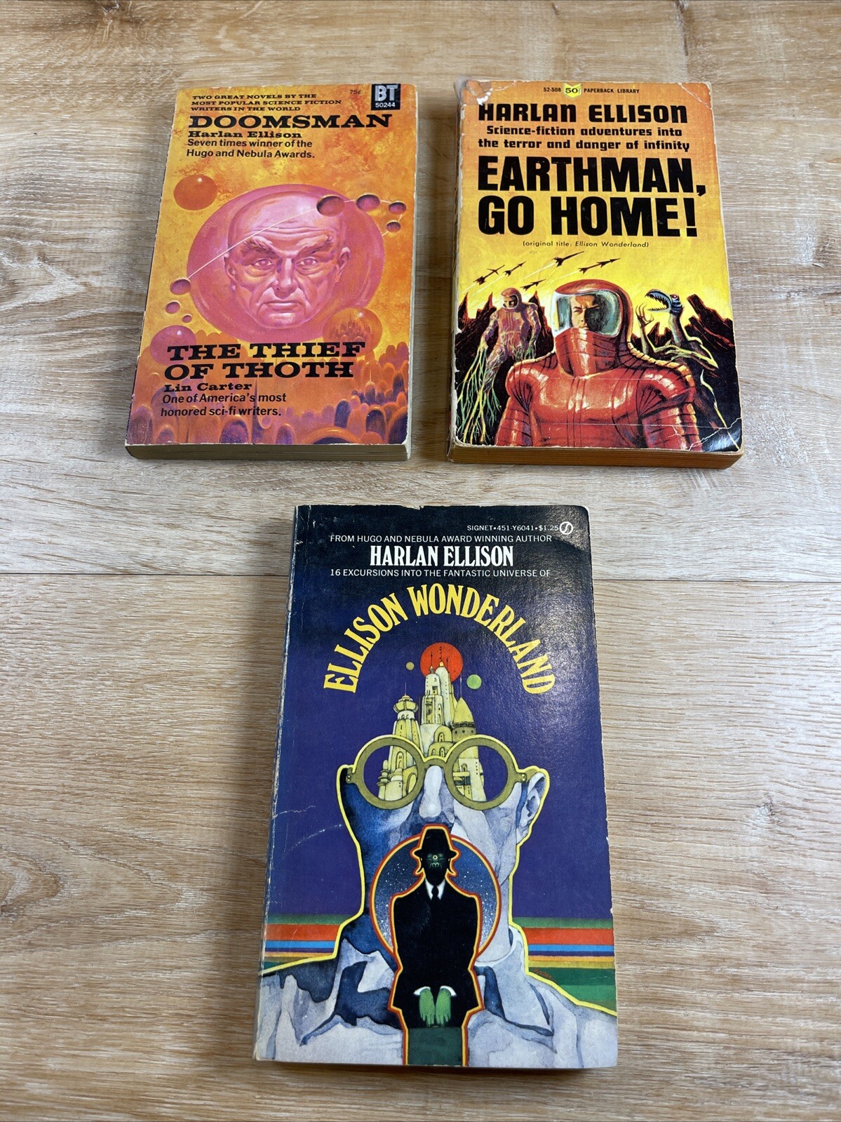 Harlan Ellison PB Book Lot Doomsman Earthmam Go Home Ellison Wonderland