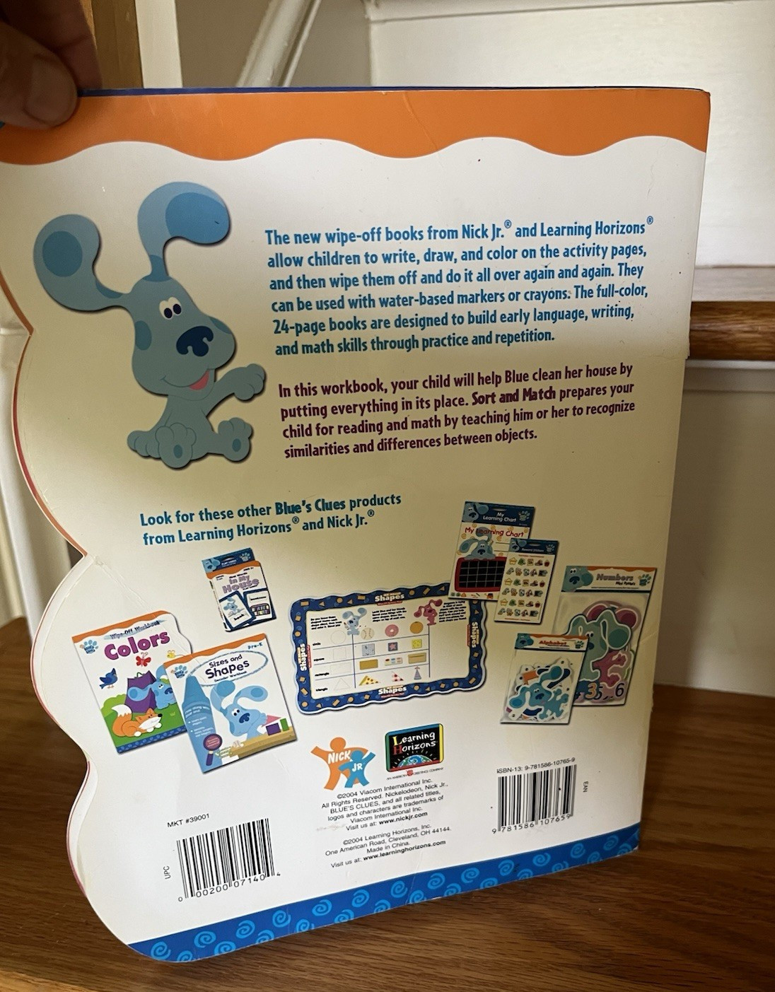 Blue’s Clues Wipe-Off Workbook Sort and Match Gently Used, Good Shape