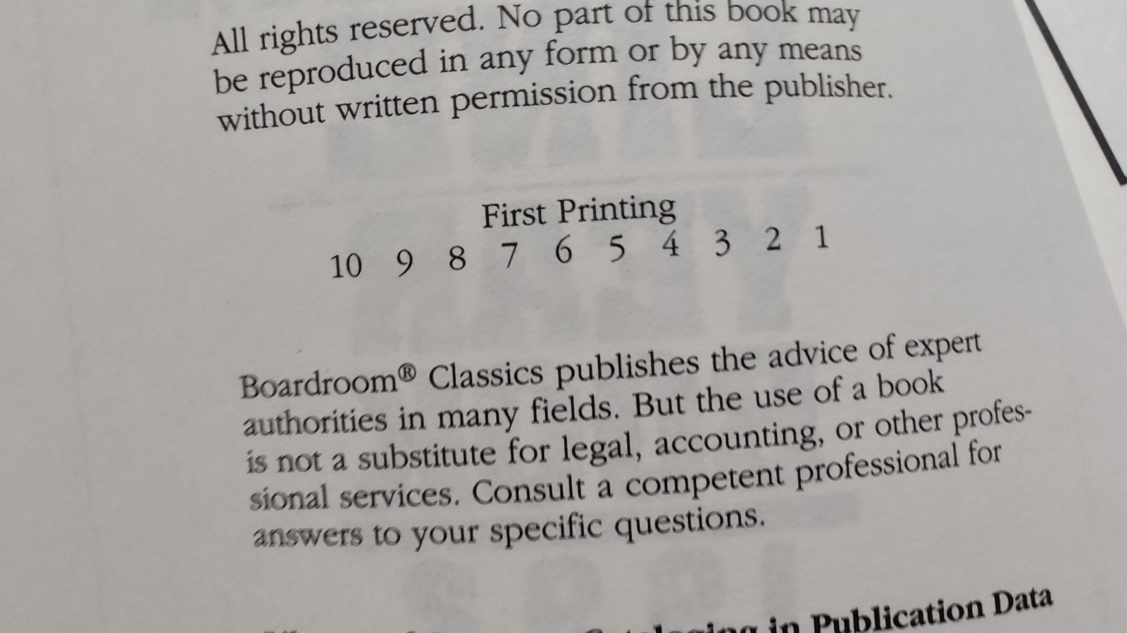 Bottom Line Yearbook 1992 first Edtion