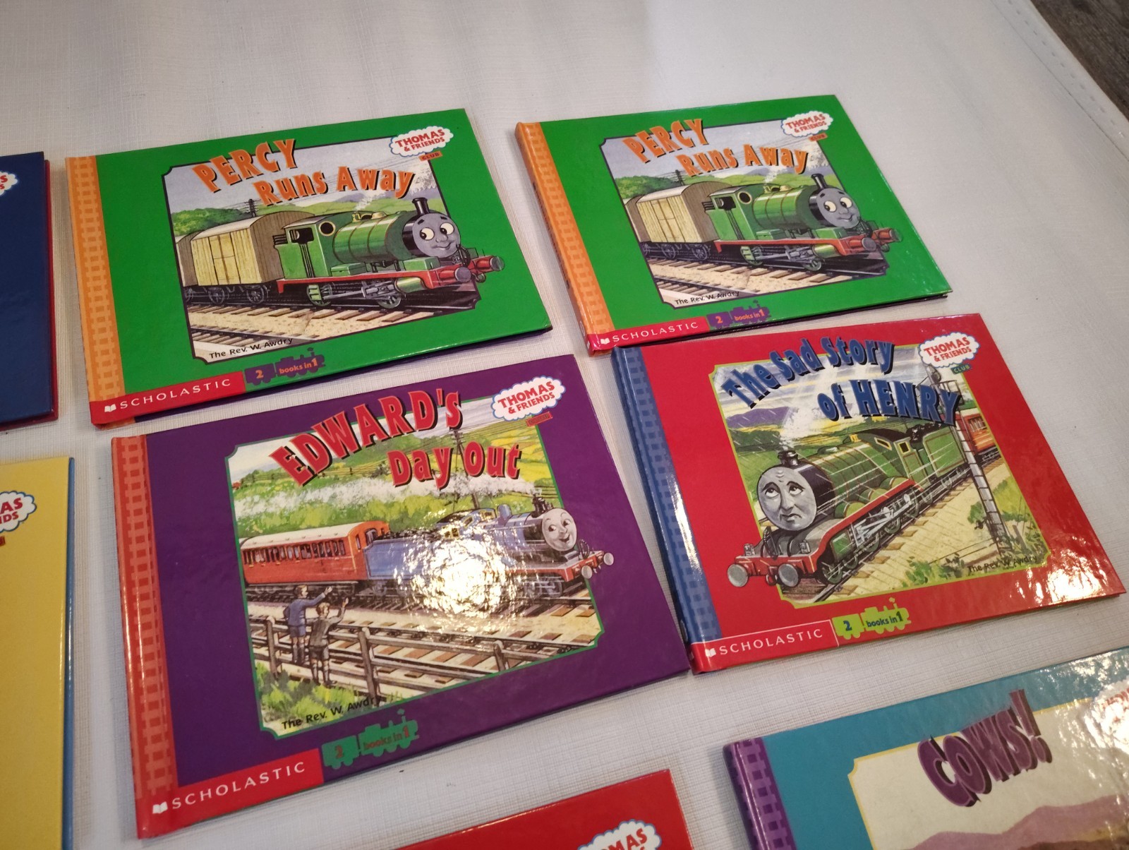 12 THOMAS THE TANK ENGINE & FRIENDS Club 2 Books in 1 Awdry Scholastic HC Lot