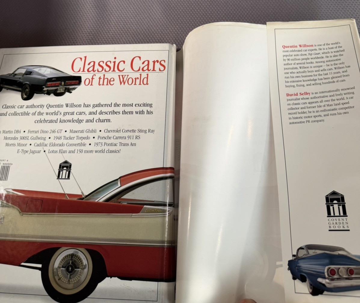 Classic Cars of the World Quentin Willson (1995, Hardcover) 1ST American Edition