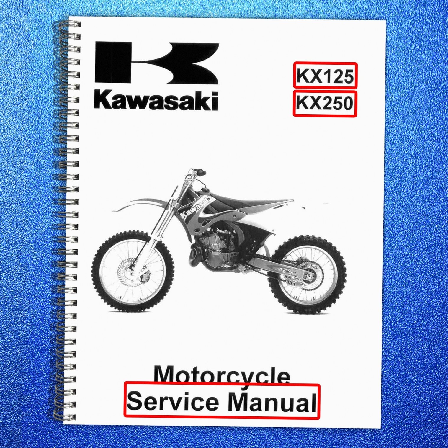 KAWASAKI KX125 KX250 Motorcycle Service Manual 1992-1993, FASTENED – COVERING