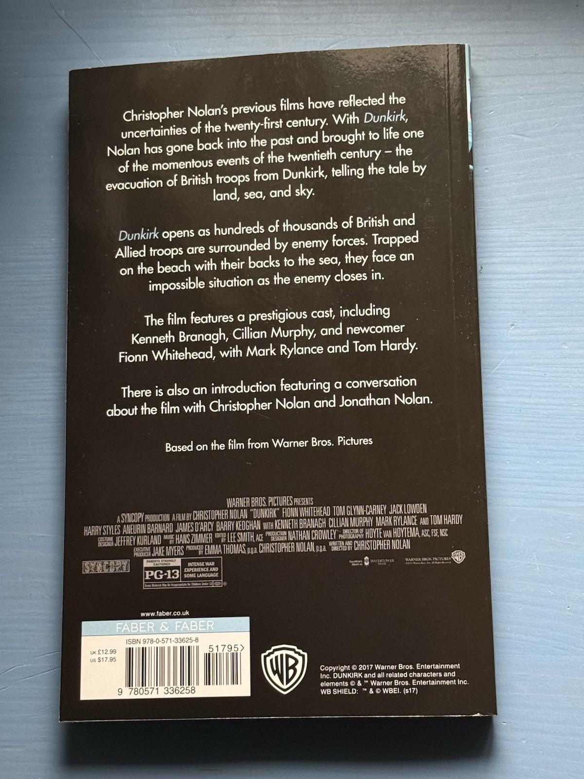 Dunkirk Screenplay & Selected Storyboards by Christopher Nolan F&F Paperback NEW