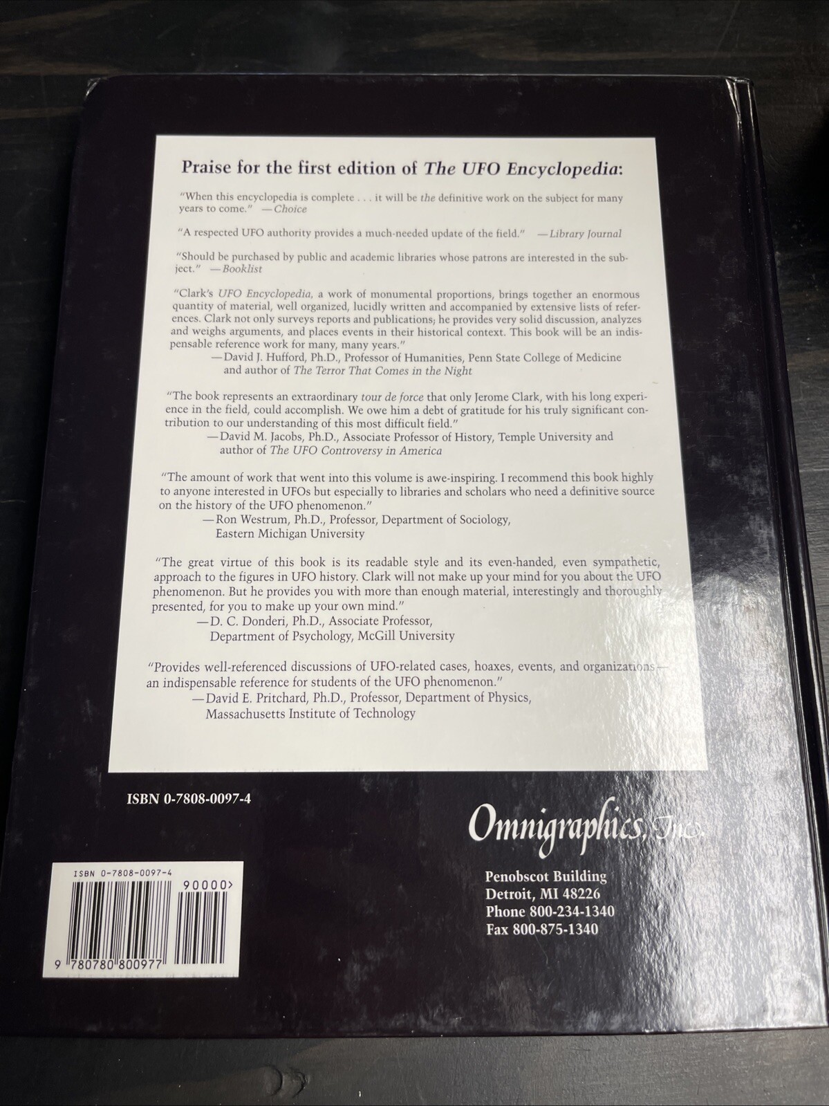 UFO Encyclopedia : The Phenomenon from the Beginning; 2 volume set; Hardcover