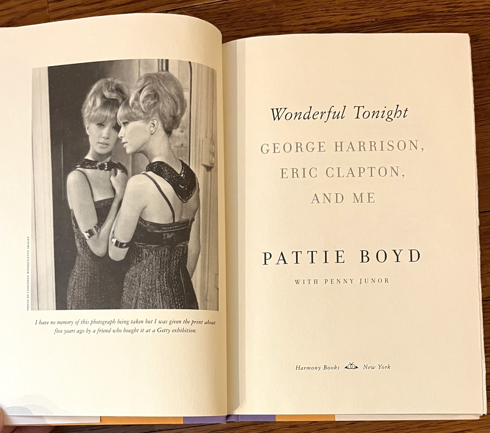 WONDERFUL TONIGHT-George Harrison, Eric Clapton, & Me-PATTIE BOYD-New 1st HC DJ!