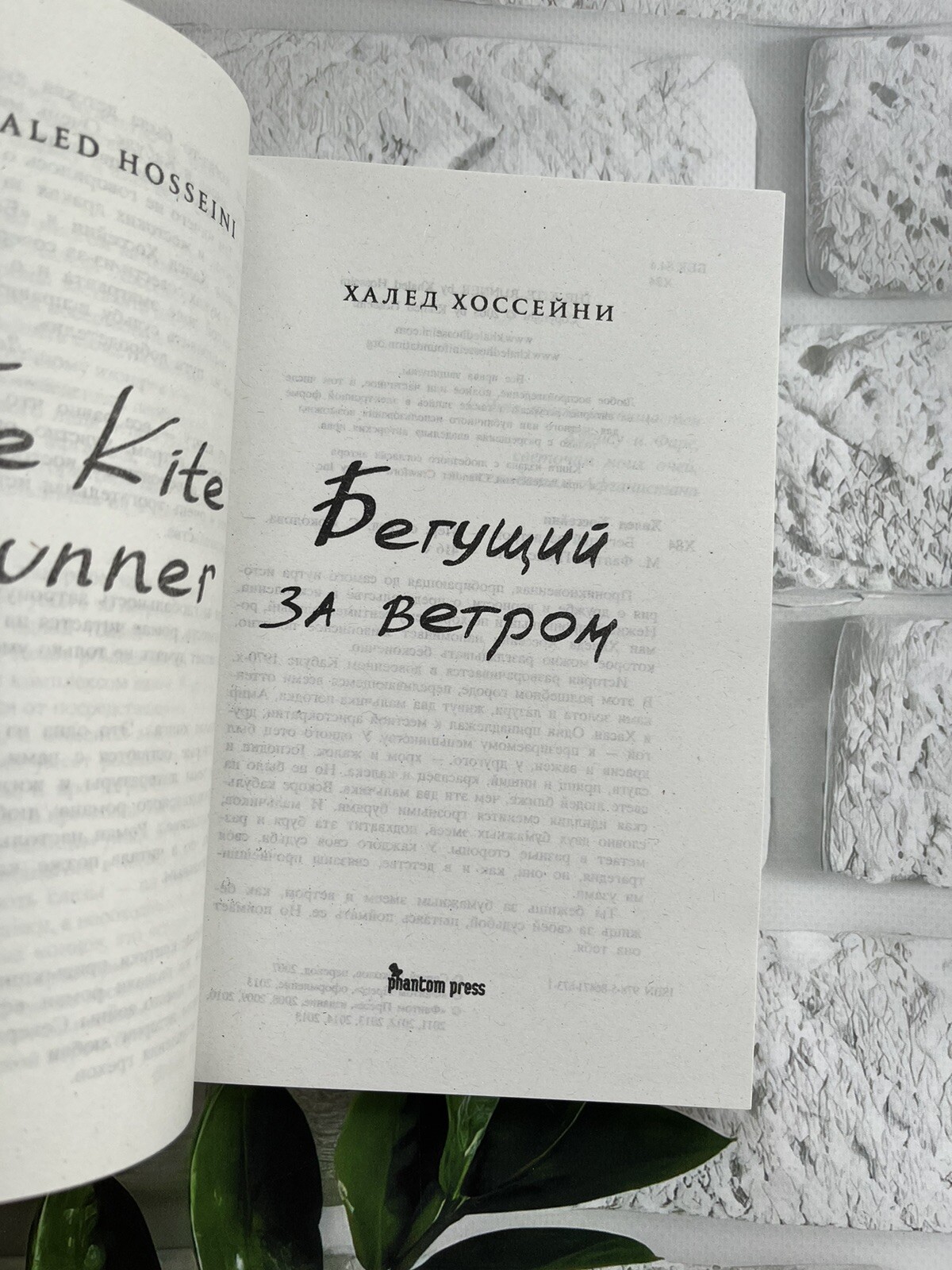 Халед Хоссейни “Бегущий за ветром” Russian Book📚 (Мягкая обложка)