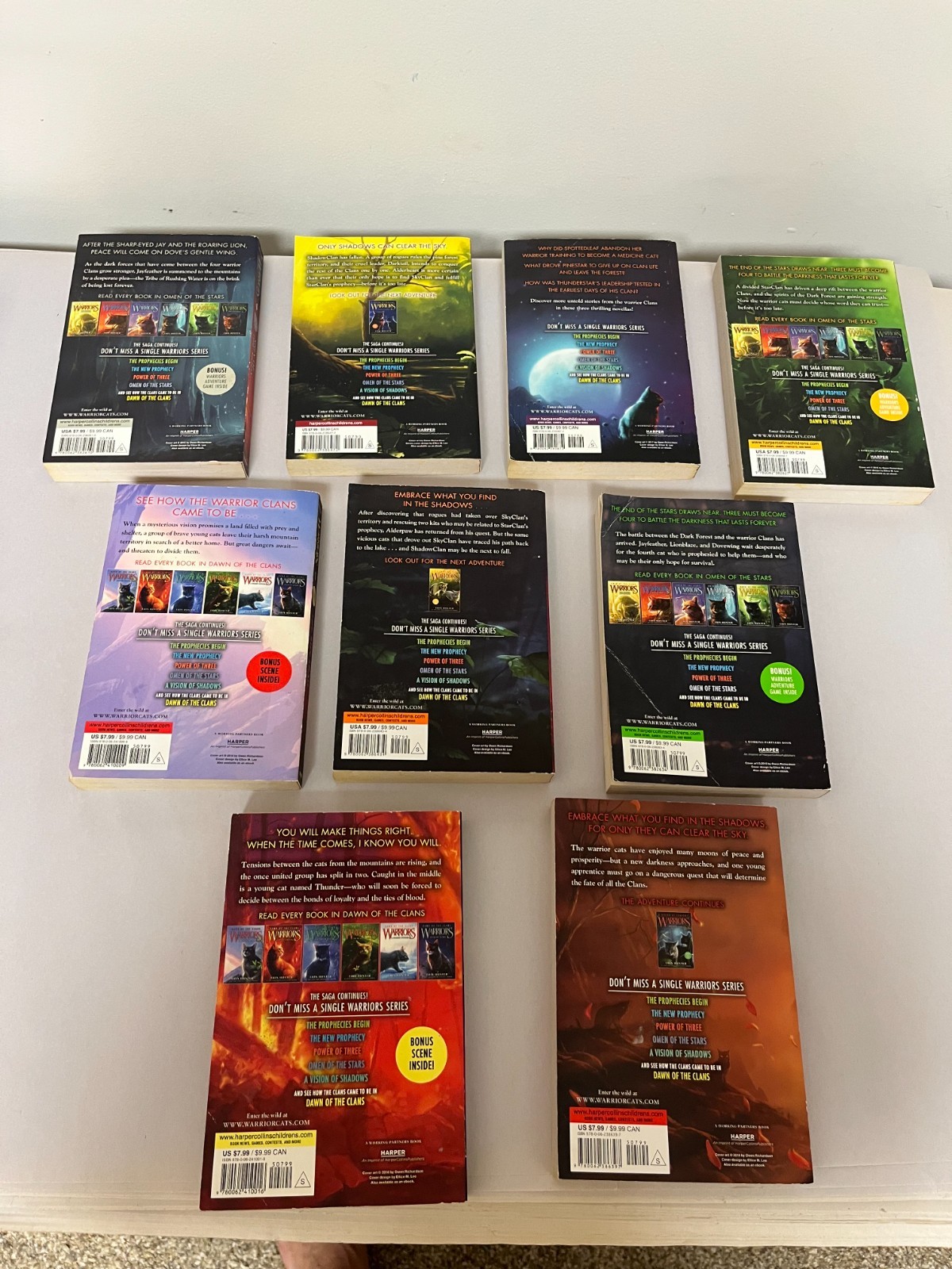 Warriors and Super Edition Warrior Erin Hunter books your choice $4.00 -$5.50