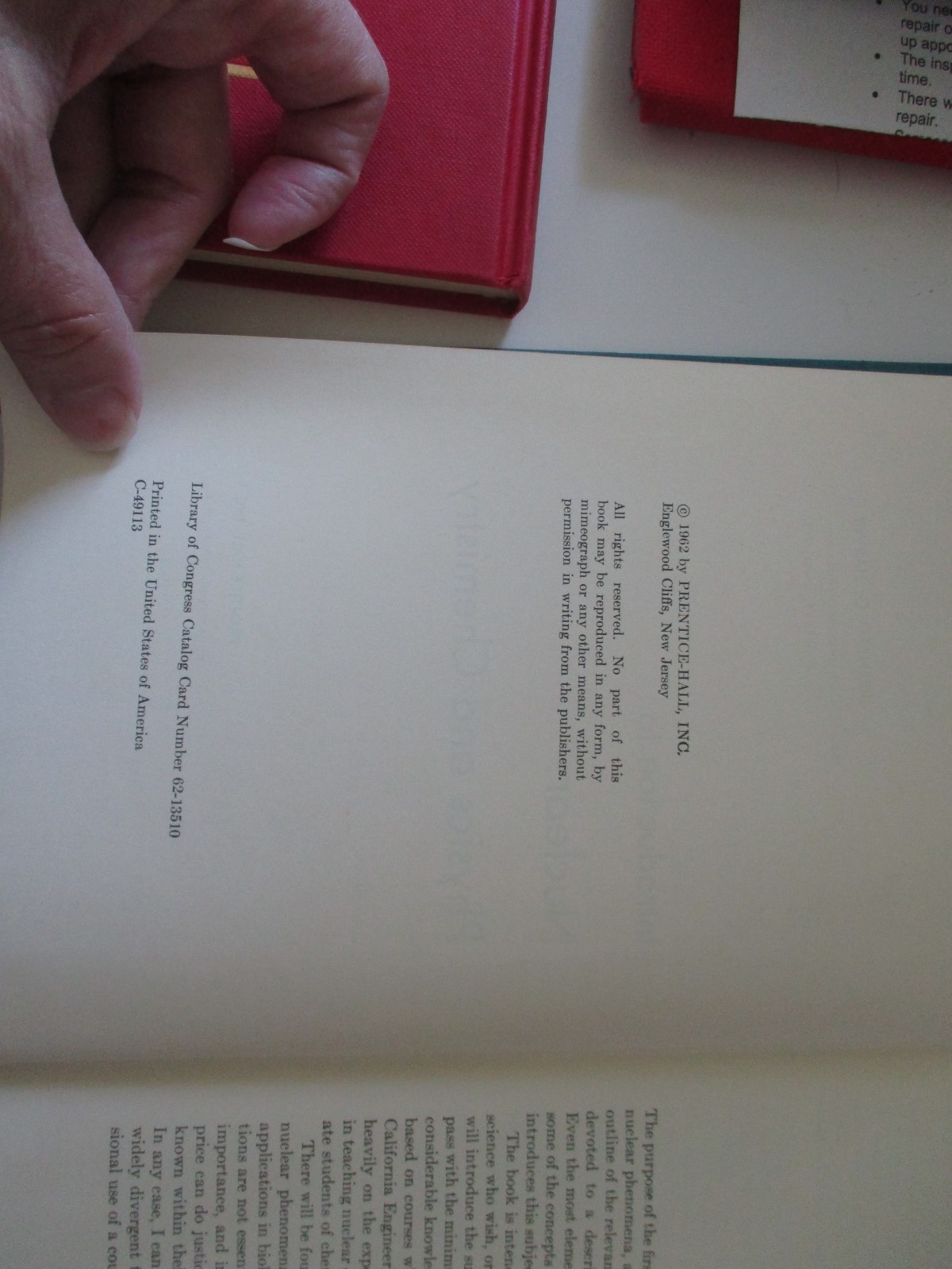 Introduction to Nuclear Physics and Chemistry by Bernard G. Harvey