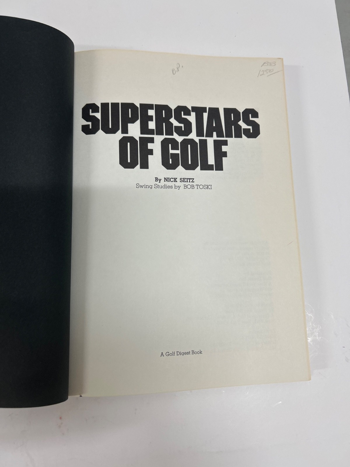 2 Vintage Golf Books “The Swing” 2001 &”Super-Stars of Golf” 1978