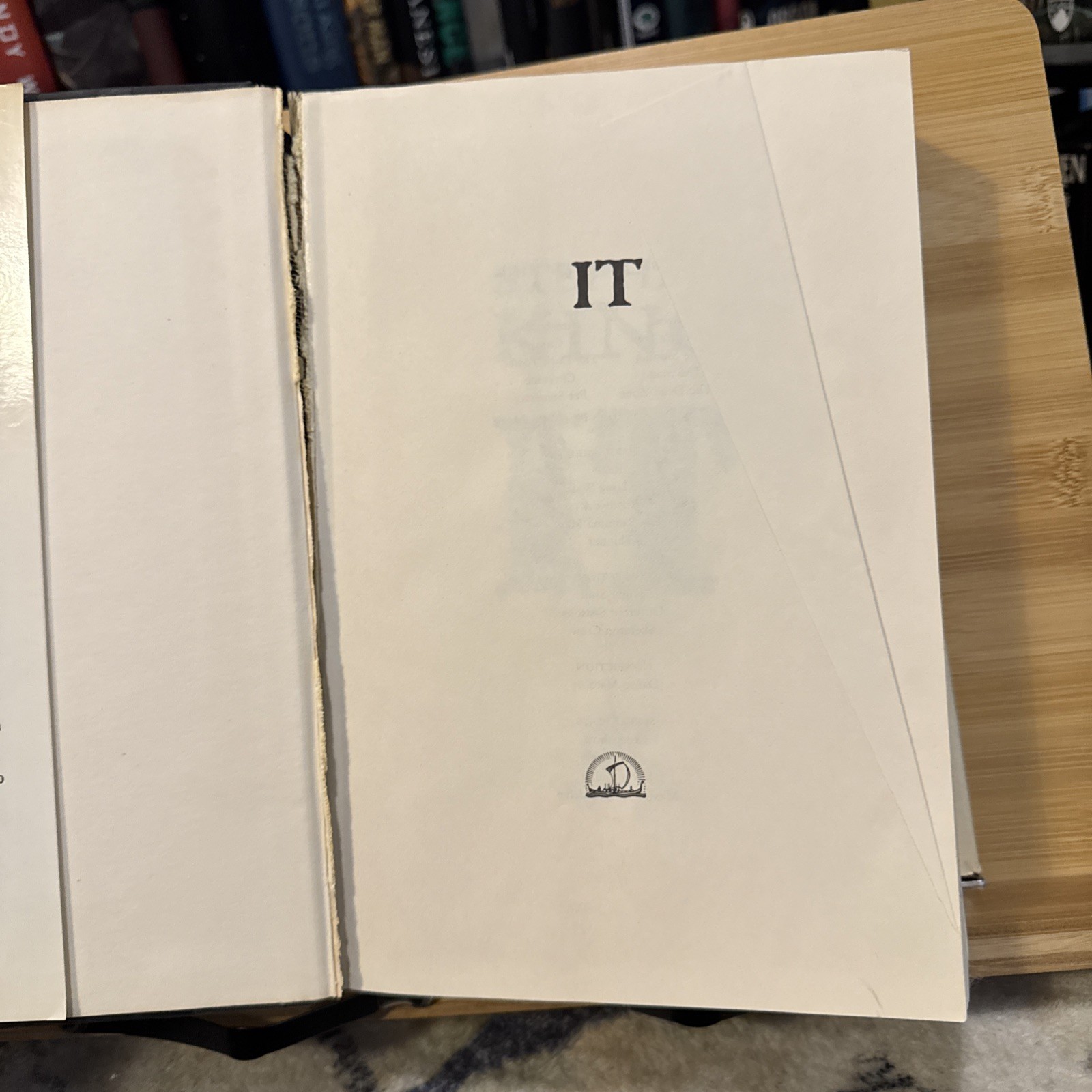“It” by Stephen King (1986, Hardcover) First Edition/BCE Print, ROUGH Cond.