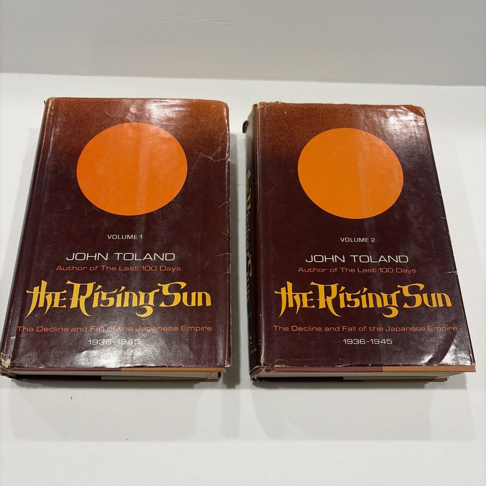 The Rising Sun Volumes 1 & 2 Hardcover Books John Toland 1970 Book Club Edition