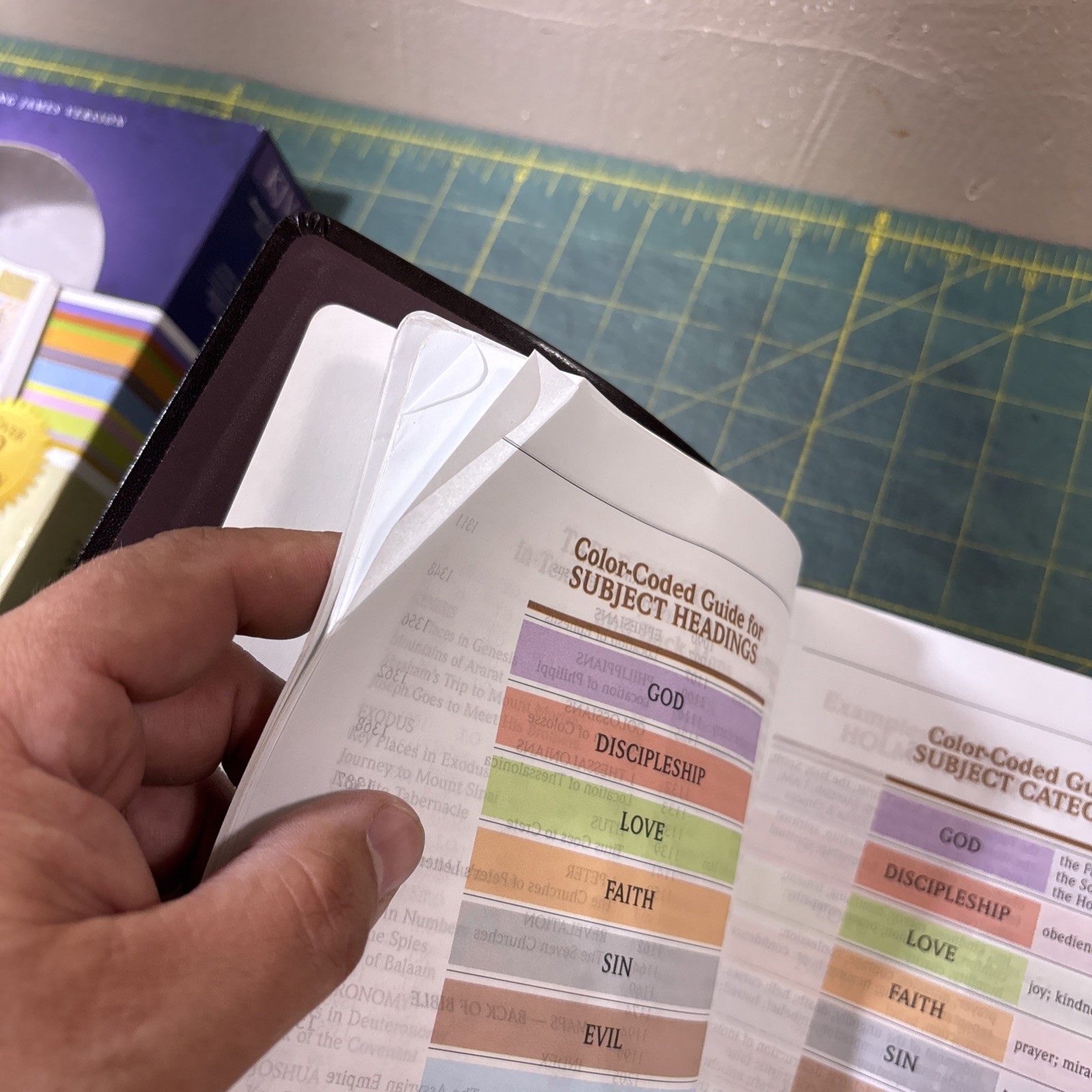 KJV 2013 Rainbow Study Bible Brown Bonded Leather