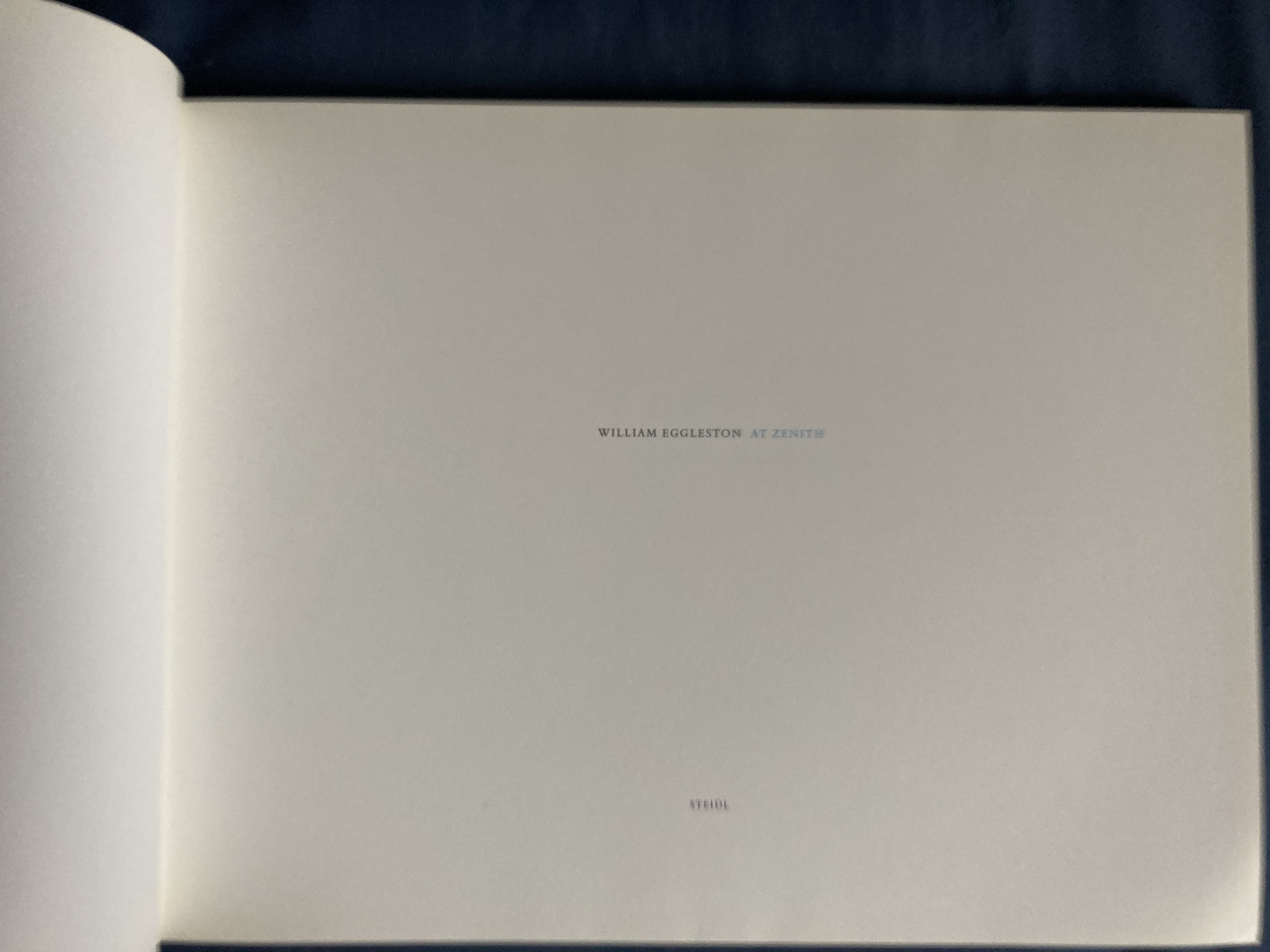 William Eggleston At Zenith Hardback 2013 Steidl