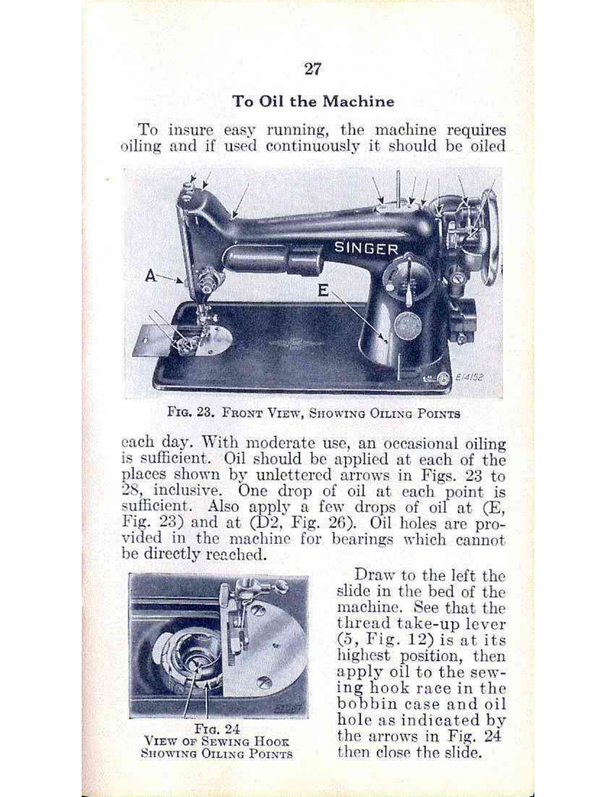 SINGER 201-2 Electric Sewing Machine Instructions For Using Manual – WIRE BOUND