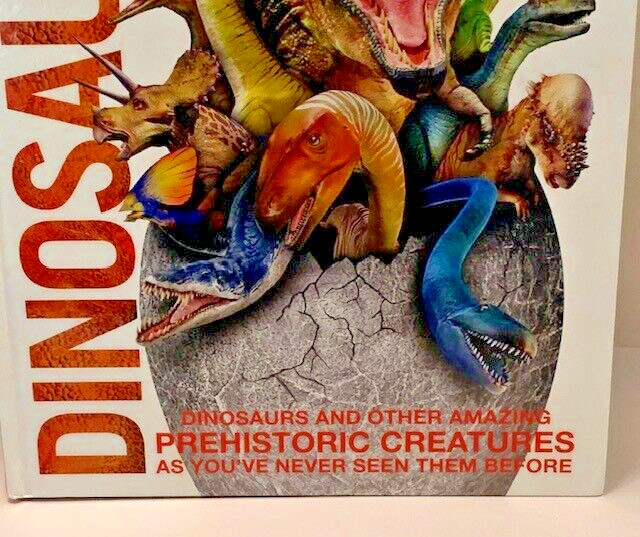Dinosaurs Book Prehistoric Creatures 1st Ed Table Room Decor Staging Illustrated