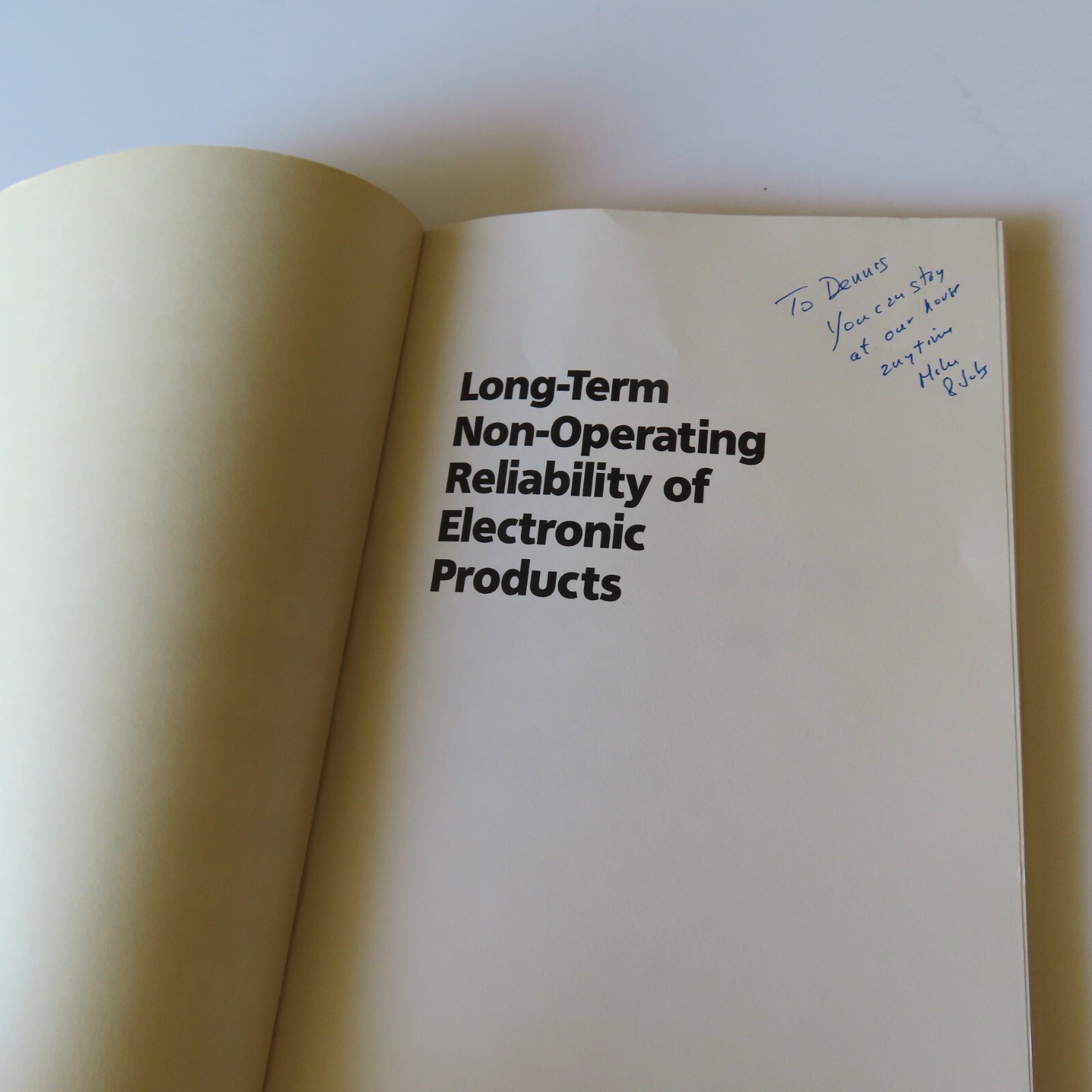 Long-Term Non-Operating Reliability Electronic Products; 1st Ed, Judy Pecht 1995
