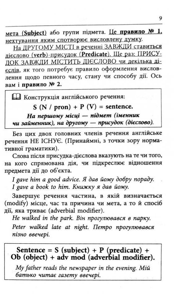 Ukrainian book Арій Граматика англійської мови. Доступно і просто В. Федоров 21