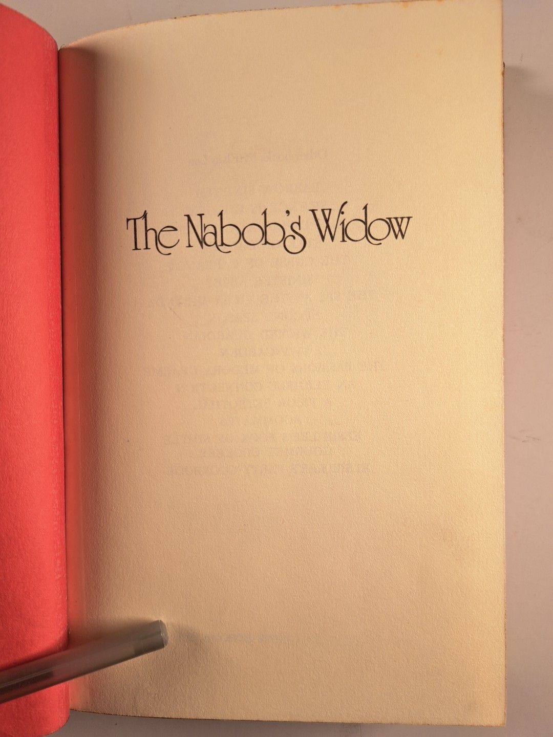 LEATHER The Nabob’s Widow 1976 Elise Lee HC custom fine binding