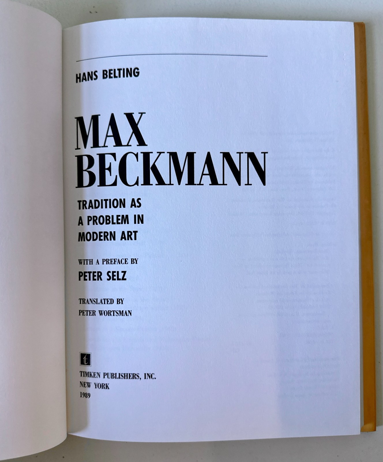 Max Beckmann Tradition as a Problem in Modern Art Book Hans Belting HC VTG 1989