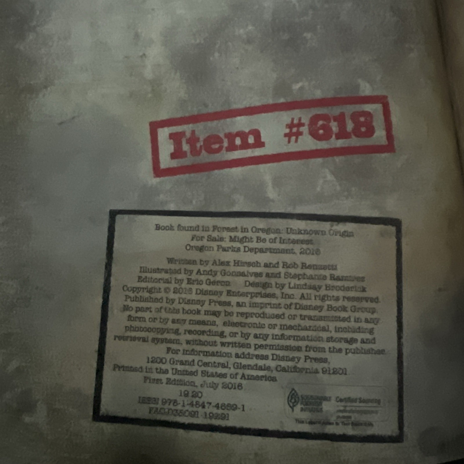 Gravity Falls : Journal 3 by Alex Hirsch – 2016 – 1st Edition Hardcover w/ DJ