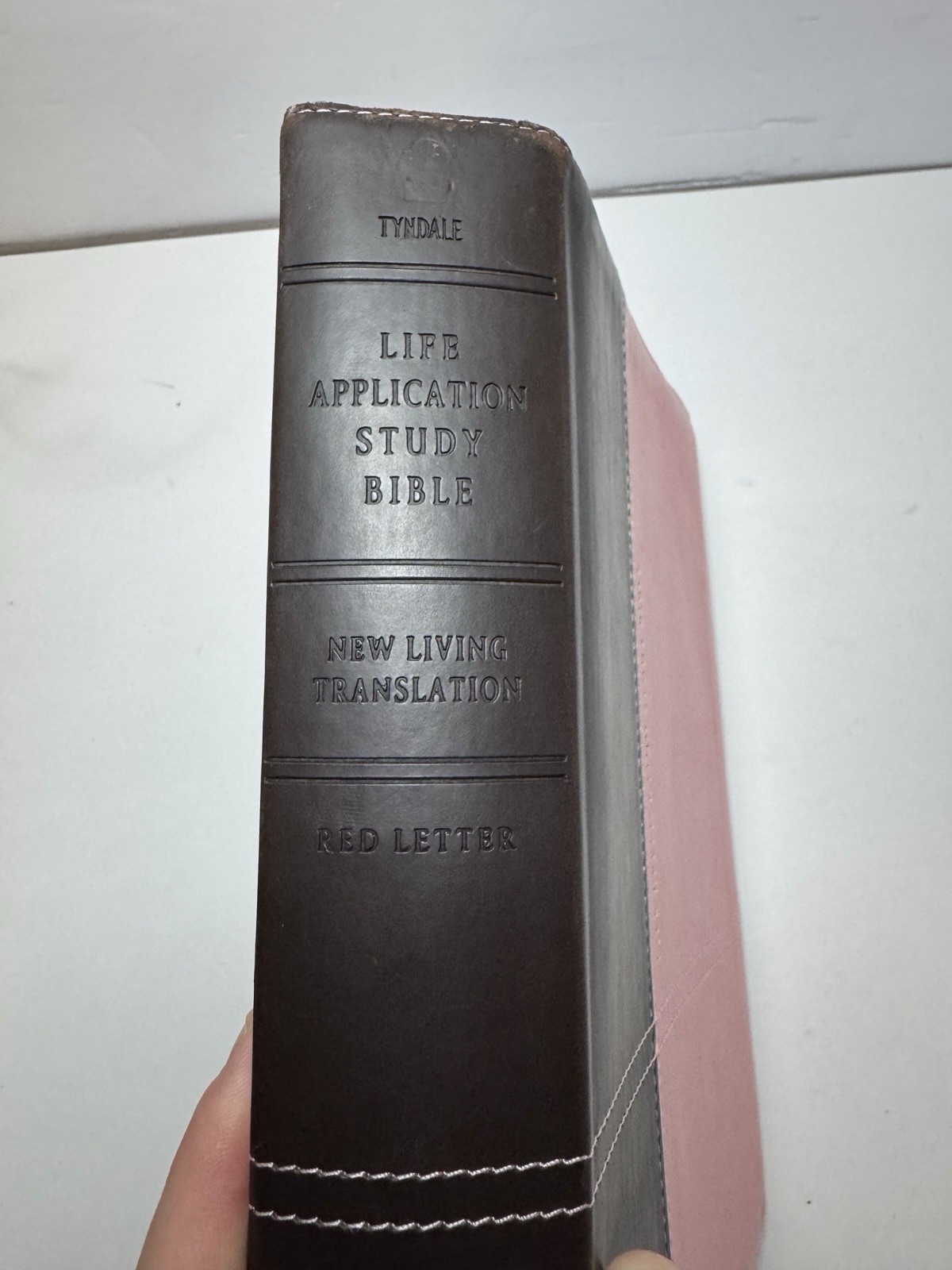 Life Application Study Bible New Living Translation – Pink / Brown Cover + Case