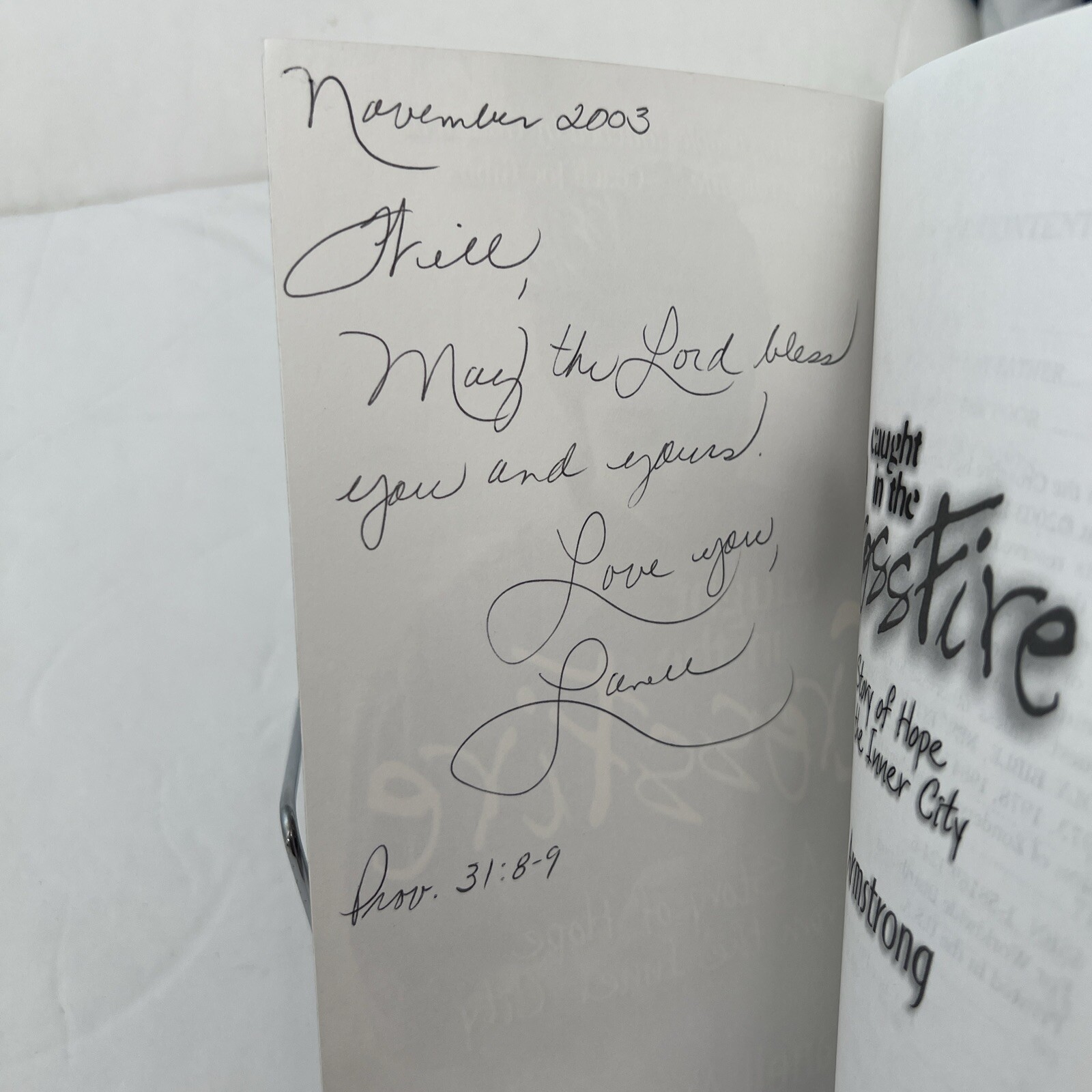 Caught in the Cross Fire Signed By Author Lanell Armstrong