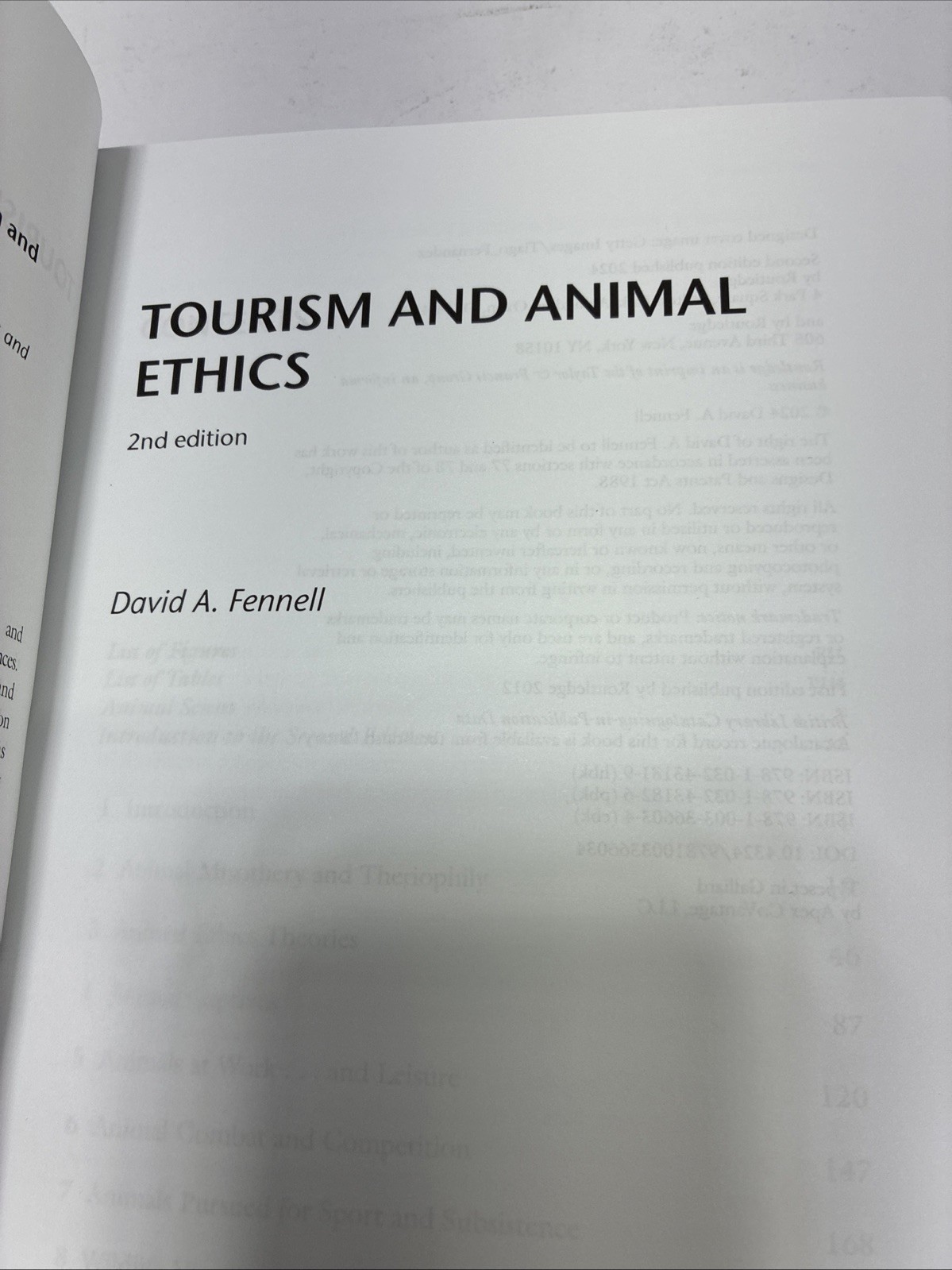 Tourism and Animal Ethics by David A. Fennell Hardcover Book New