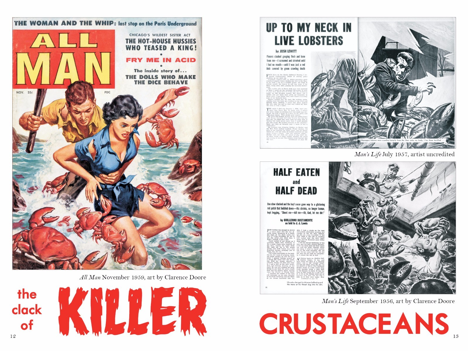 “I WATCHED THEM EAT ME ALIVE” men’s adventure magazine anthology (Hardcover)
