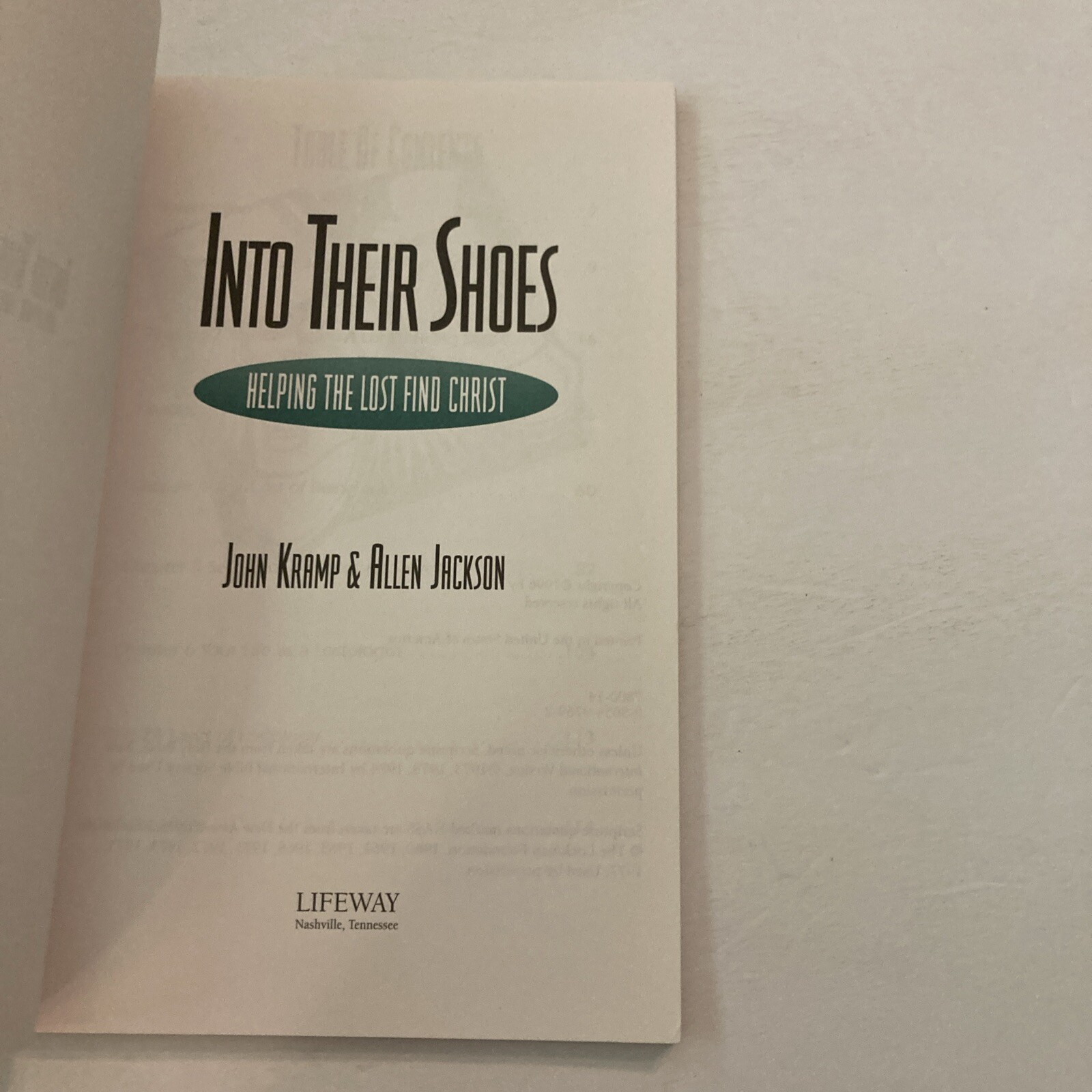 Into Their Shoes John Kramp Allen Jackson 1996 Relationship Evangelism