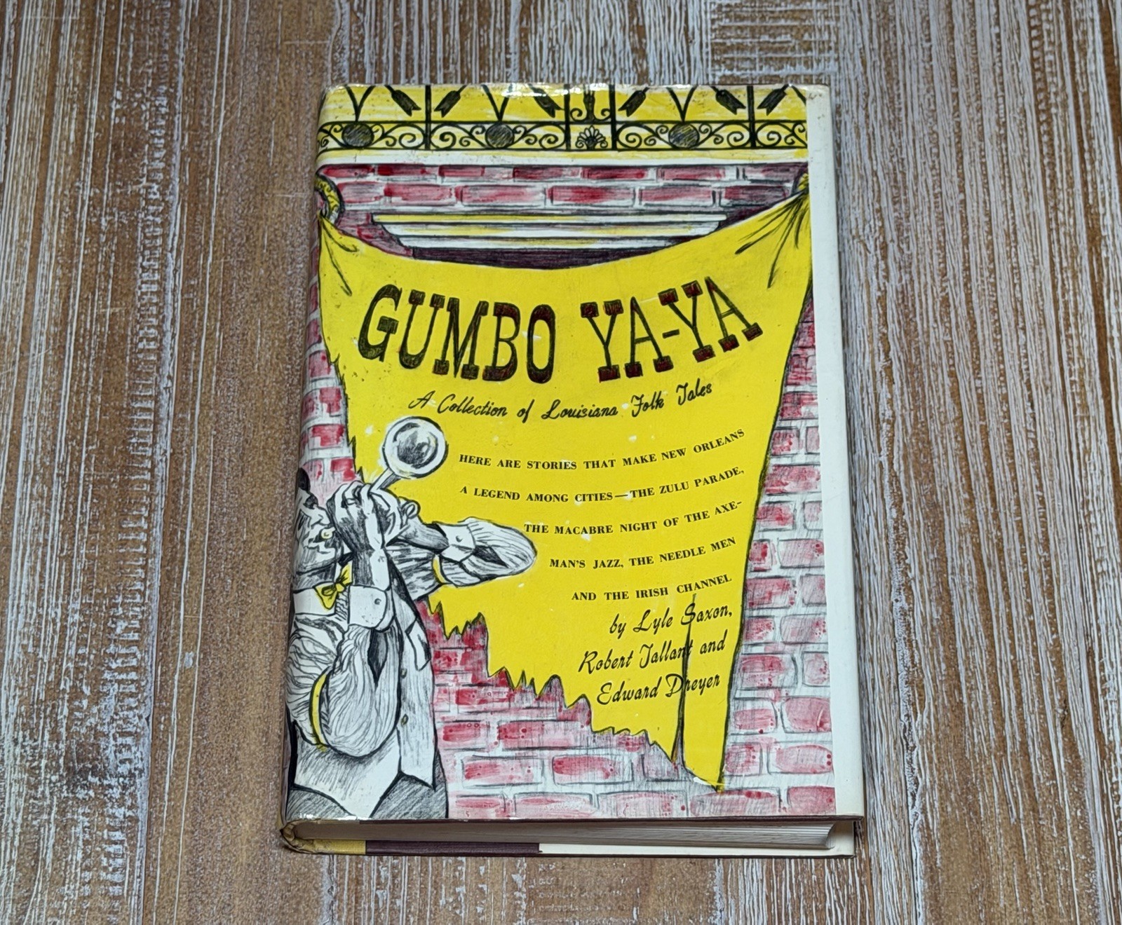 Gumbo YA-YA A Collection Of Louisiana Folk Tales 1946 HC/DJ Lyle Saxon