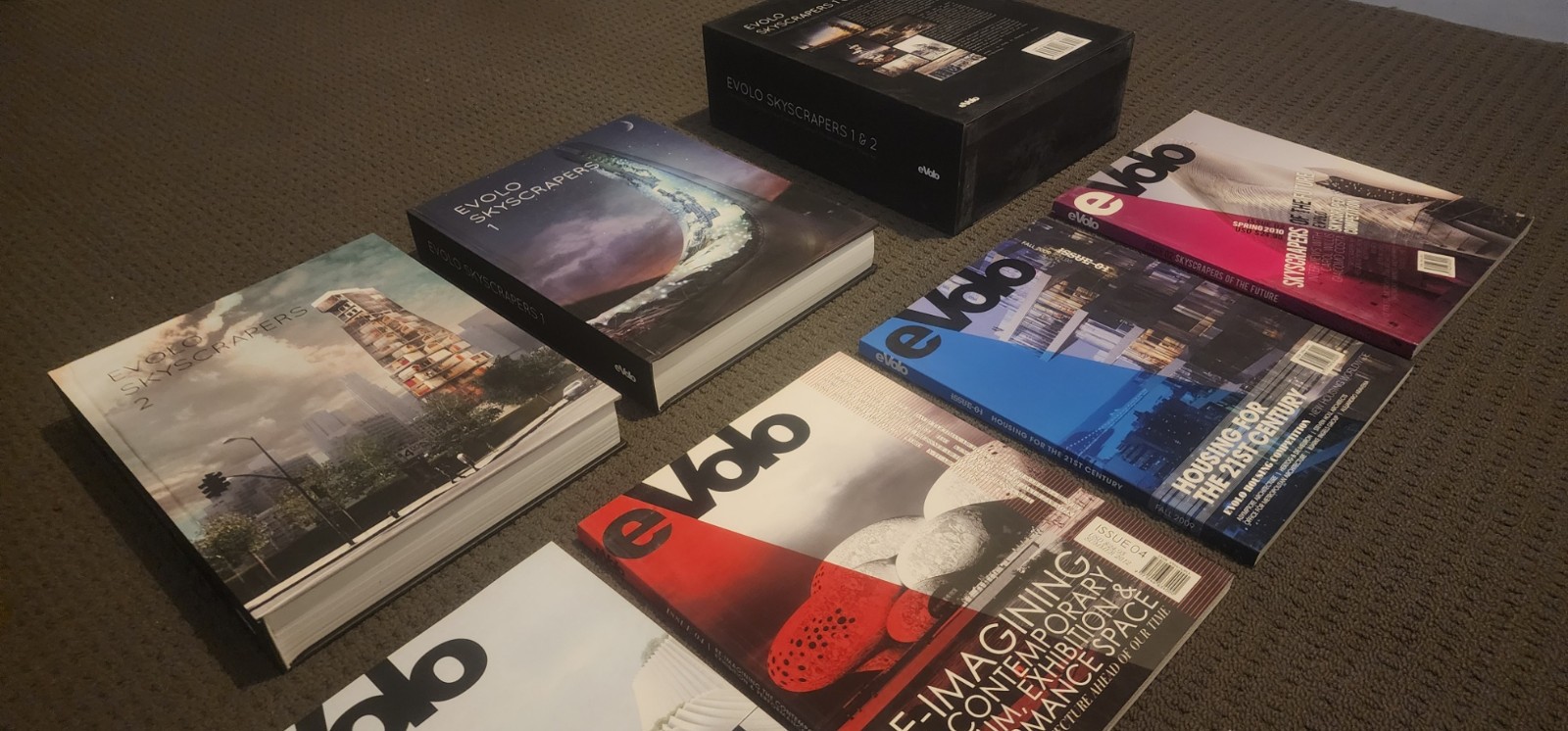 Evolo Skyscrapers 1 & 2 Architecture books Second Edition Box Set + 4 Magazines