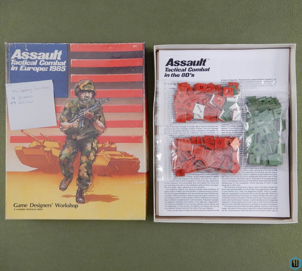 Assault: Tactical Combat in Europe 1985 – MISSING SOME COUNTERS GDW 471