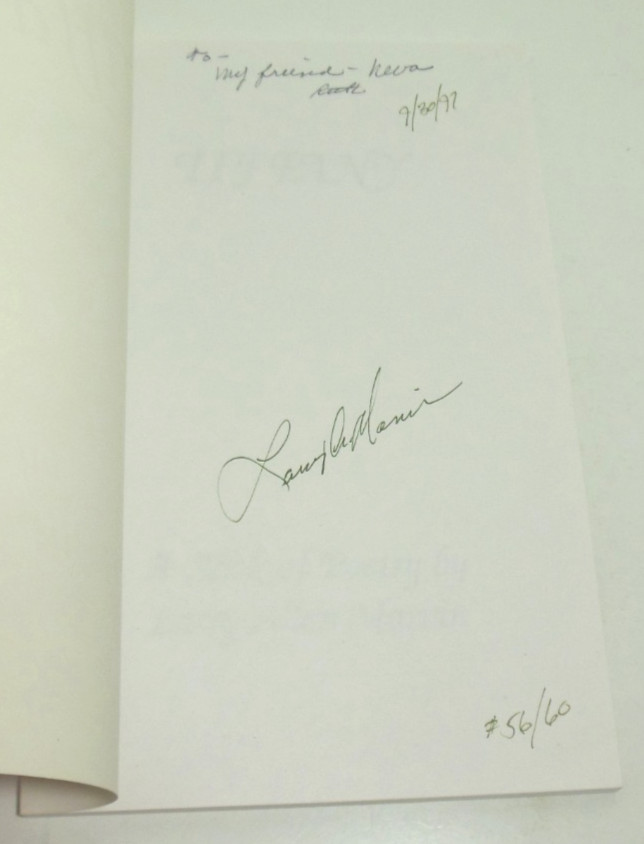 Tiffany A Poetry Book SIGNED Numbered Larry Allen Marvin Kalamazoo Sue Anne Rost