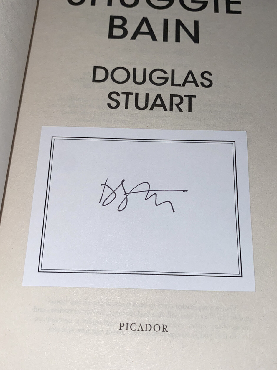 Douglas Stuart signed book Shuggie Bain Paperback