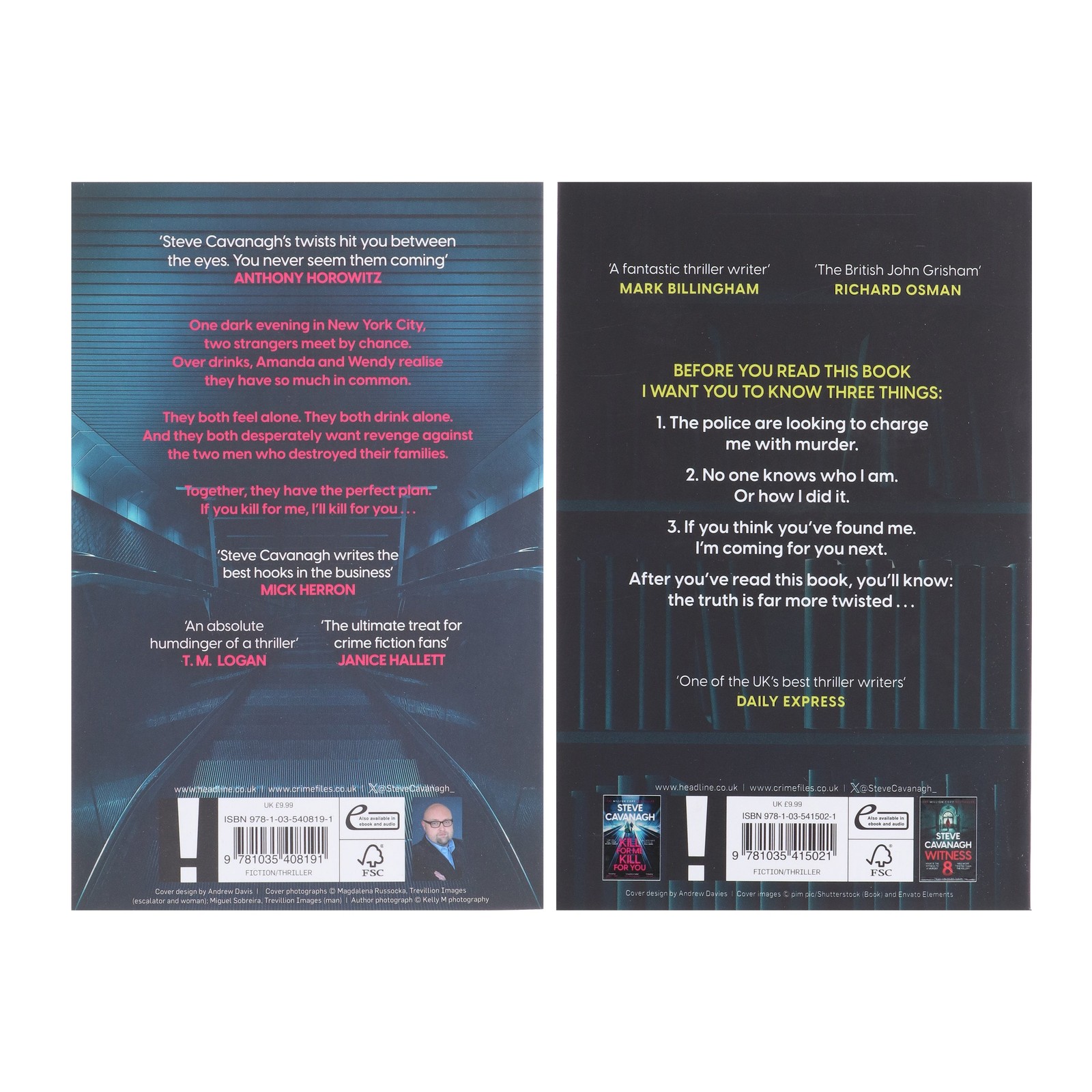 Steve Cavanagh Collection (Twisted & Kill For Me Kill For You) 2 Books