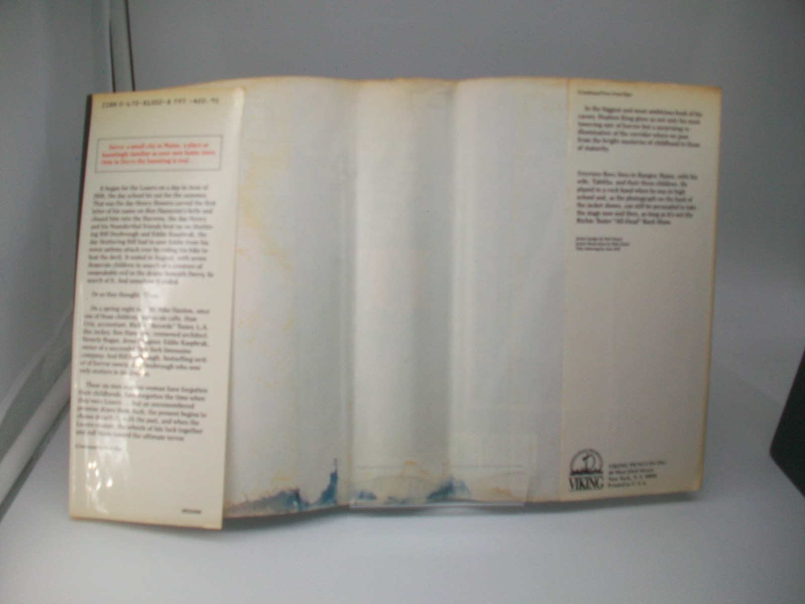 It – Stephen King 1986, Hardcover. First Edition 22.85 Jacket Price. Good + Cond