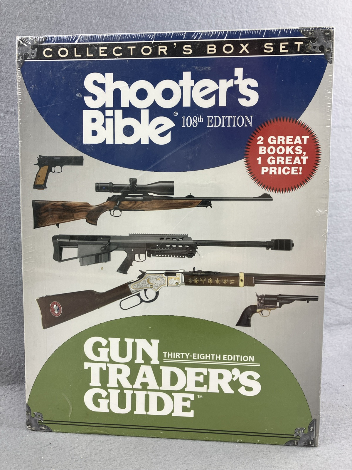 SHOOTER’S BIBLE 108TH EDITION / GUN TRADERS GUIDE BOX SET 2 TWO BOOKS SEALED NEW