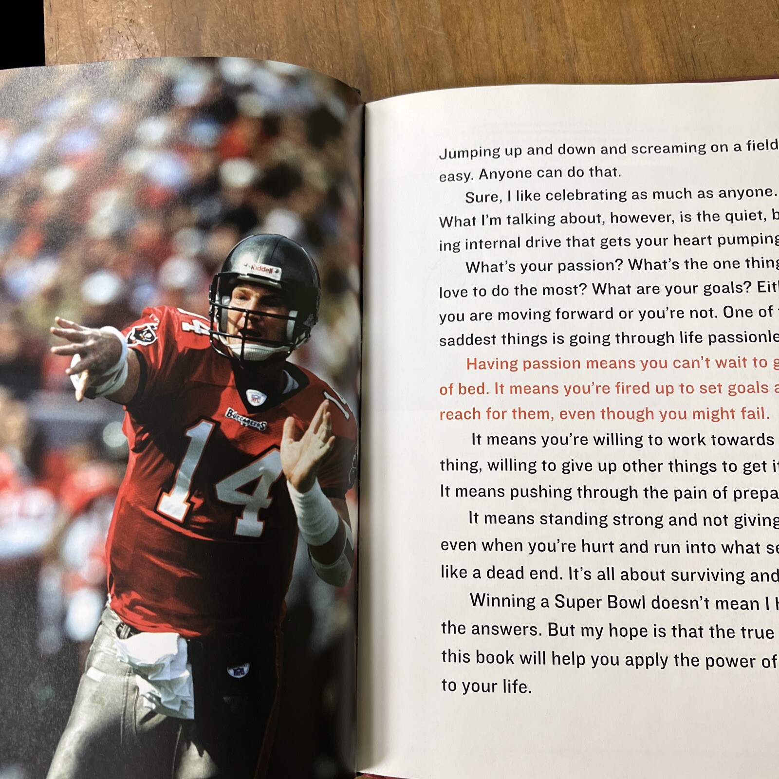 Tampa Bay Buccaneers Football SIGNED Greg Brown HC Brad Johnson Play Passion