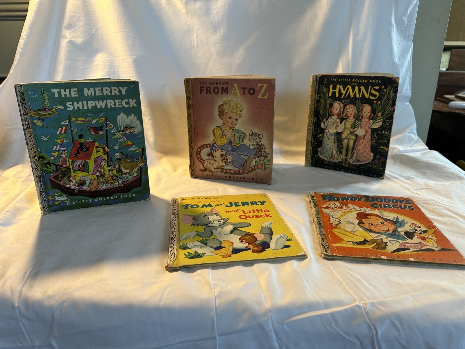 Lot Of 5 A First Little Golden Book Vintage Hardcovers 1940s-1970s