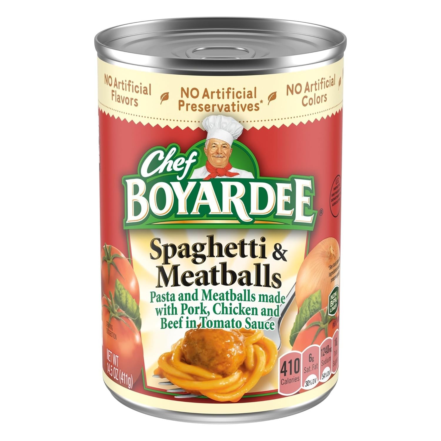 14.5 oz Spaghetti and Meatballs in Easy-Open Can – Perfect Family Meal!