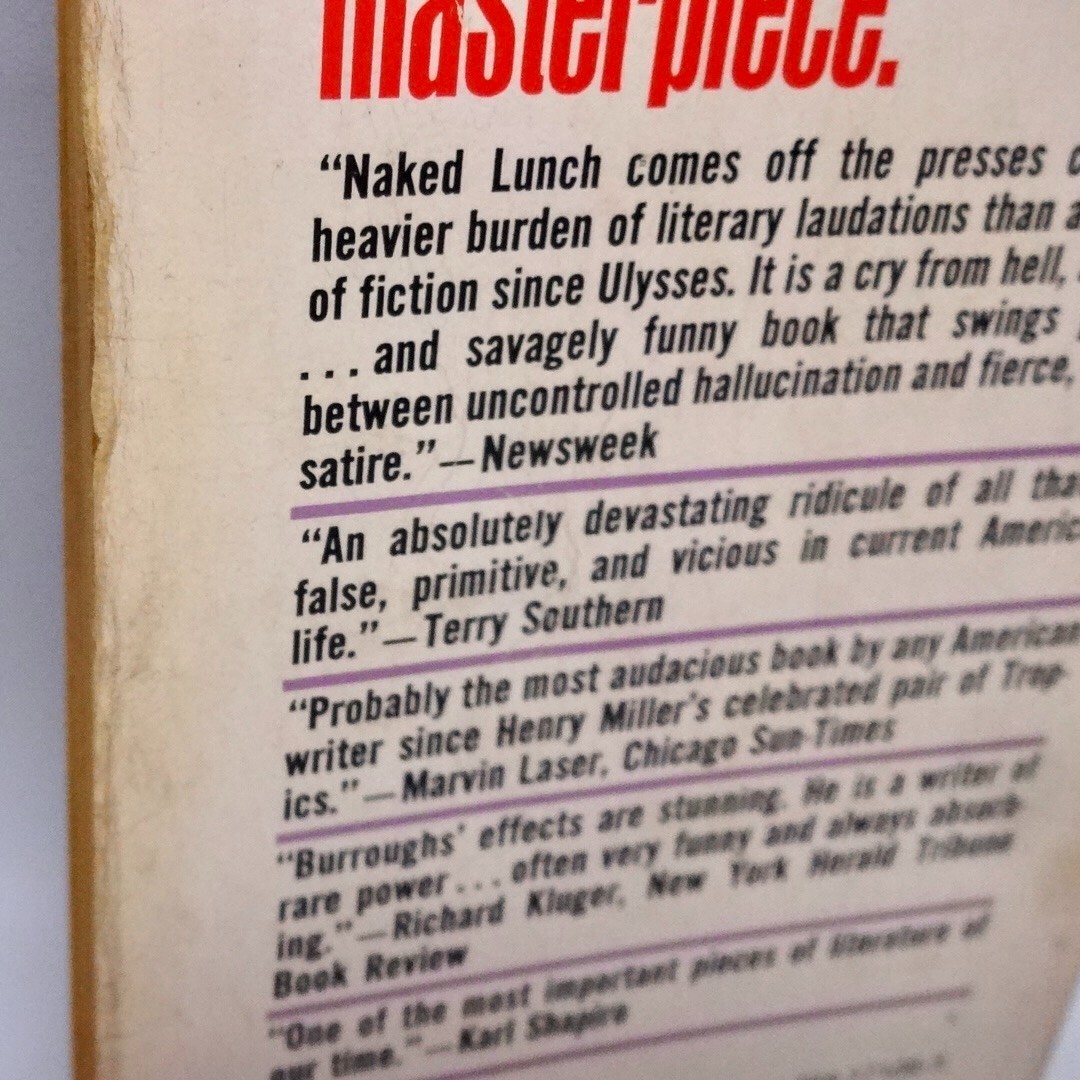 Naked Lunch William Burroughs 1966 1st Evergreen Black Cat Edition PB Vtg