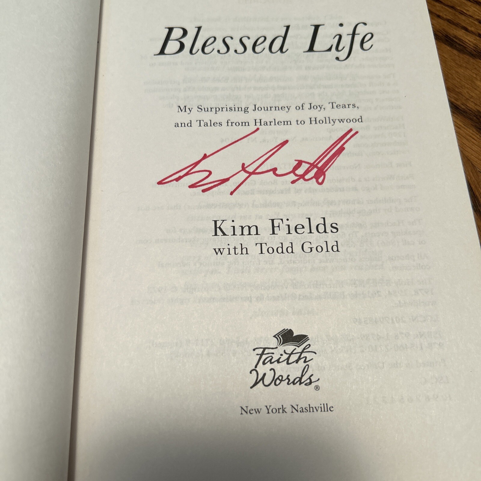 Kim Fields SIGNED Blessed Life TV Sitcom Star The Facts of Life 2017 First Ed.
