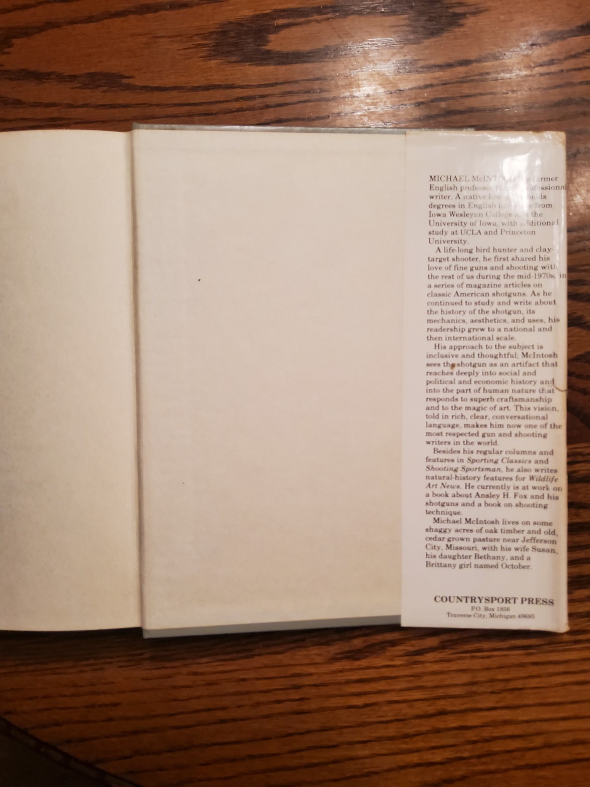 Best Guns – Michael McIntosh – SIGNED! 1989 First Edition – Countrysport Press