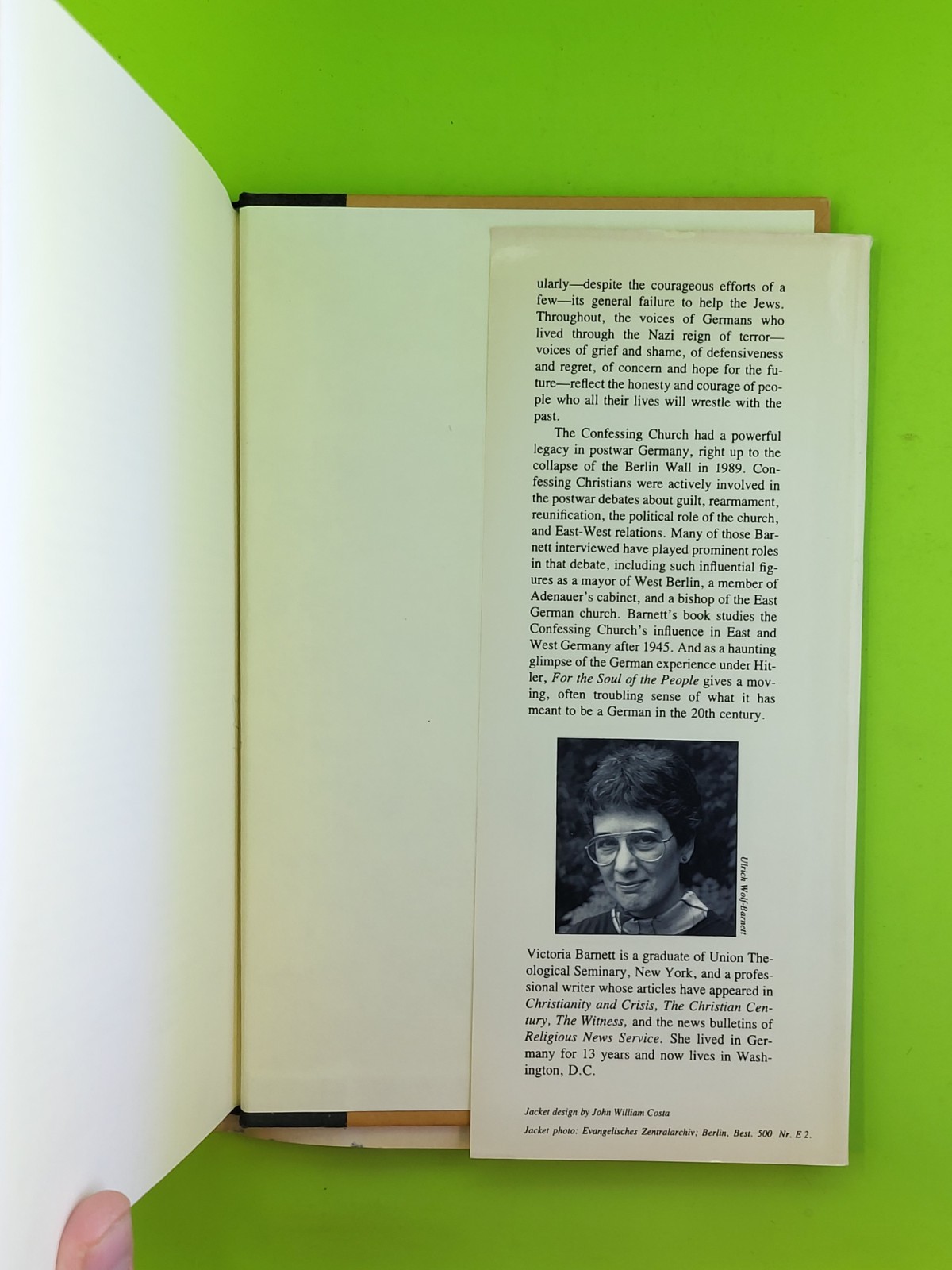 For the Soul of the People Victoria Barnett Hardcover 1st Edition 1992