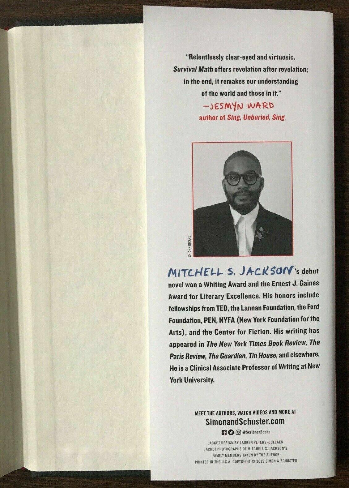 Mitchell S. Jackson, SURVIVAL MATH *SIGNED, DATED & NYC* 2019 HCDJ 1ST.1ST.